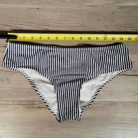 Xhilaration Juniors' Blue Stripe Cheeky Bikini Bottom Sz L - Picture 5 of 12